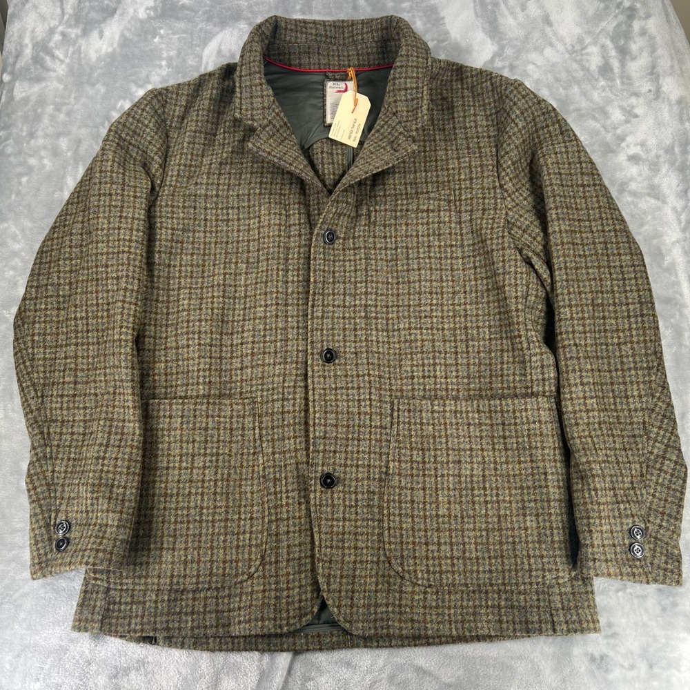 NWT Relwen Heritage Trap Blazer XL Green Brown Wool Tweed Sport Coat Huckberry